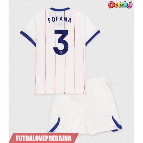 Lacne Dětský Futbalové dres Chelsea Wesley Fofana #3 2026-27 Krátky Rukáv - Tretina (+ trenírky)